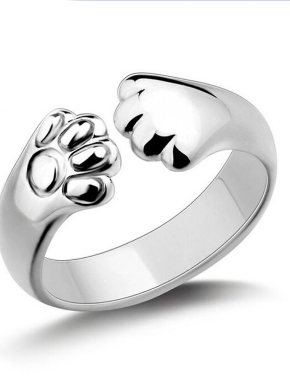 Limited Edition Silver Adorable Cat Ring