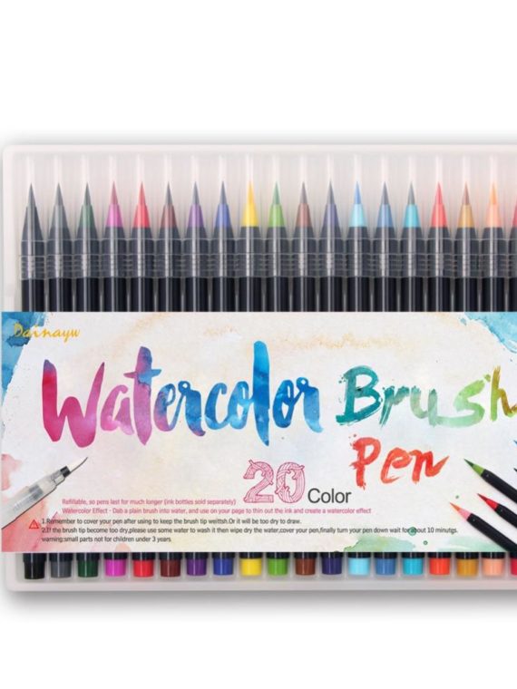 Watercolor Brush Pens – 20 Piece Set