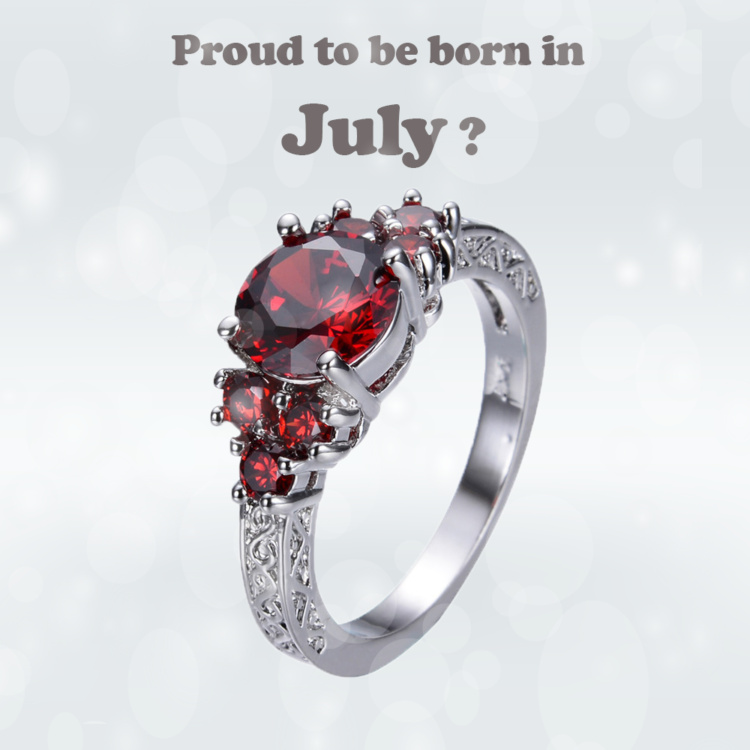 July Birthstone Ruby Ring