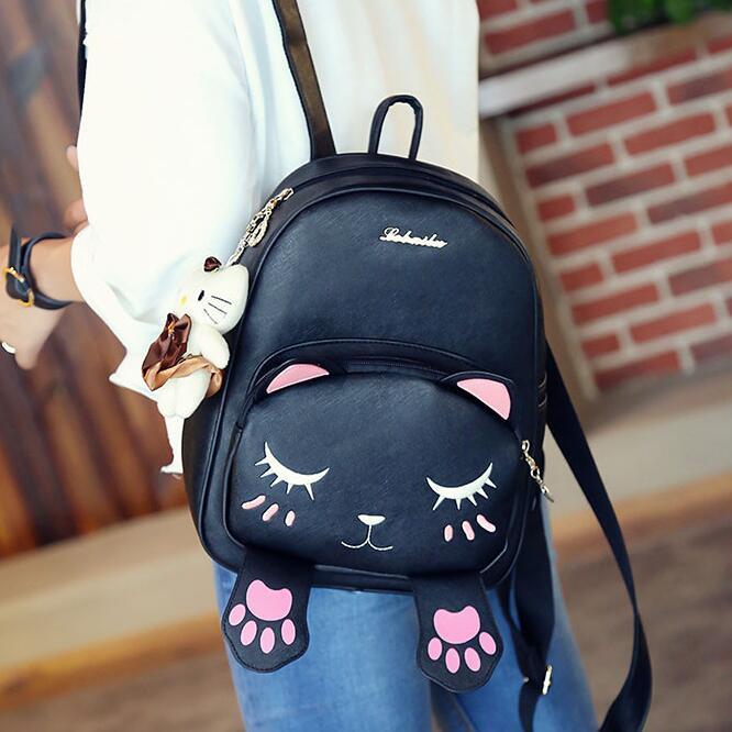 LIMITED EDITION : Leather Cat Backpack
