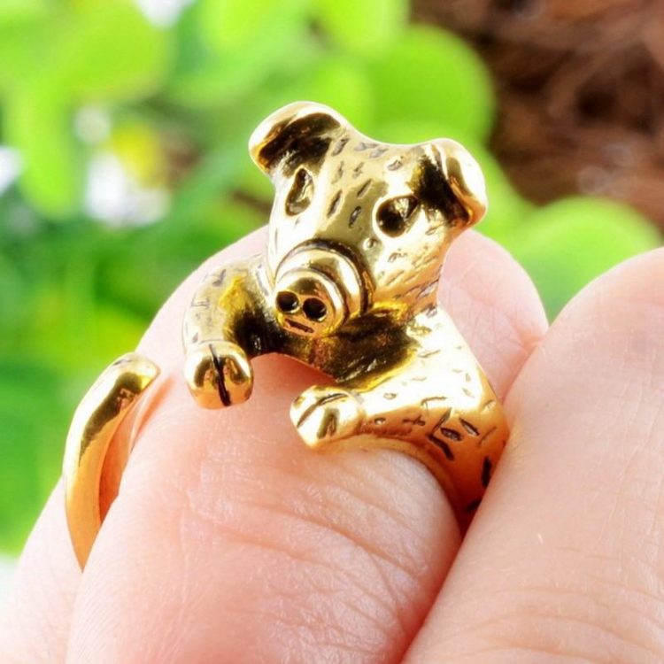 Cute Pig Adjustable Ring