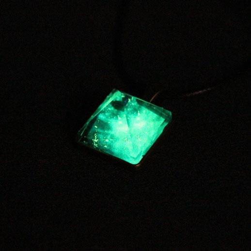 Glow In The Dark Pyramid Necklace