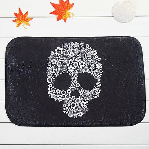 Skull Floral Doormat Floor