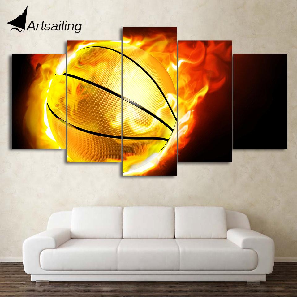 Flame basketball Canvas