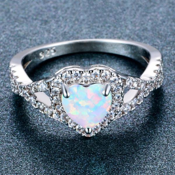 October Opal Birthstone Ring