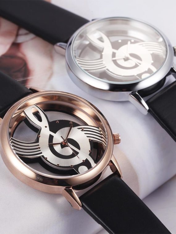 Musical Note Leather Watch