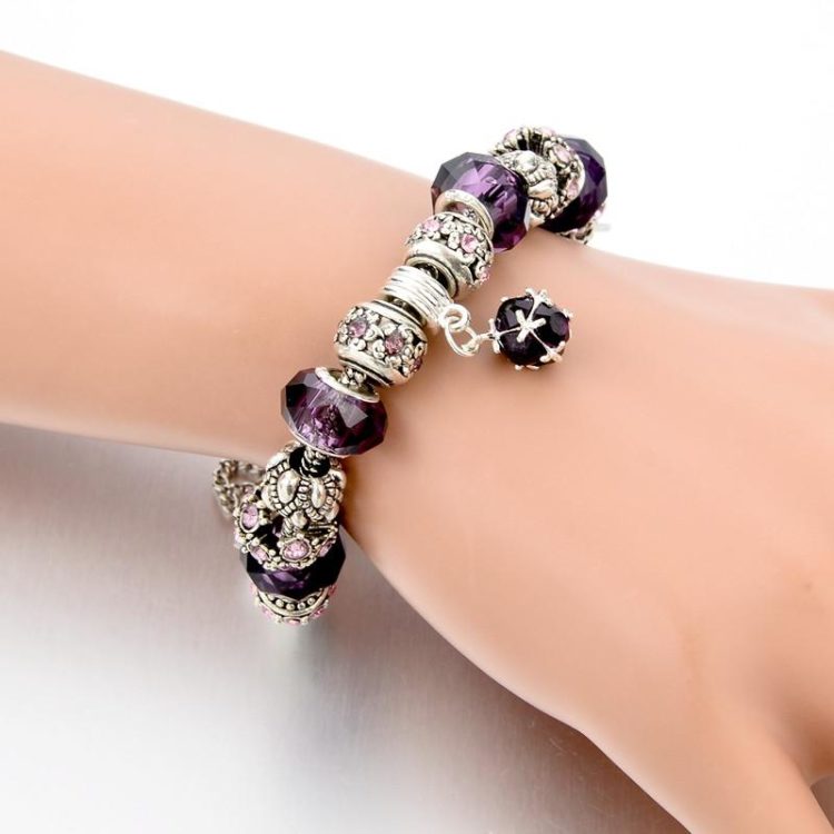 Alexandrite Crystal Gemstone Charm Bracelet