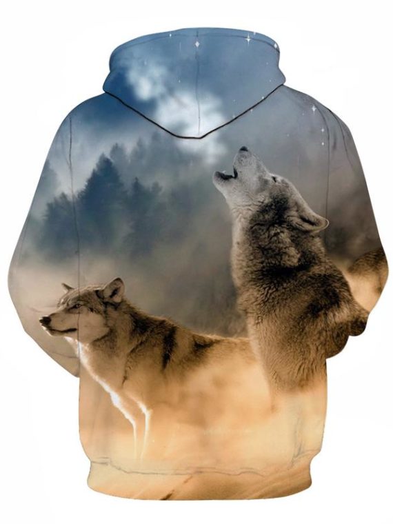 WHITE WOLVES UNISEX HOODIE