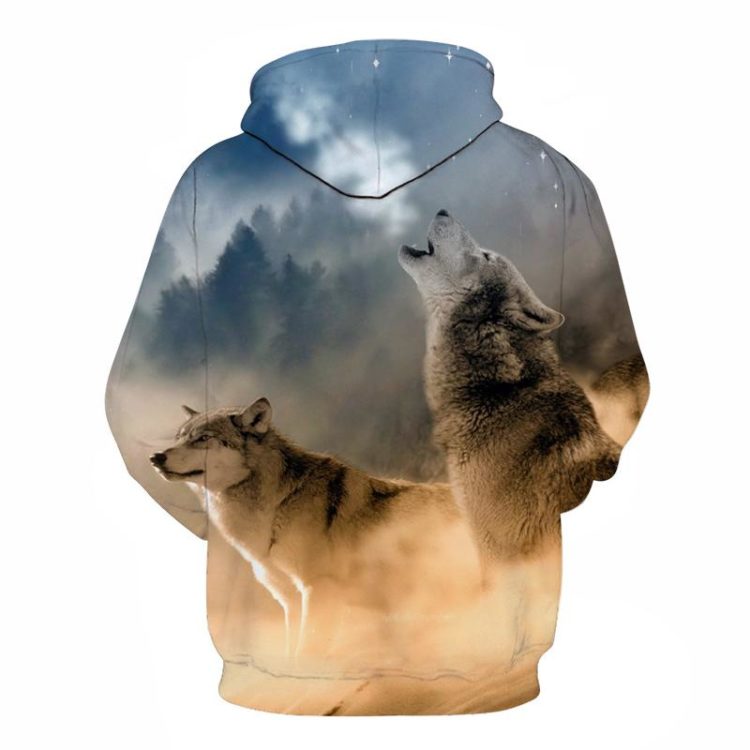 WHITE WOLVES UNISEX HOODIE