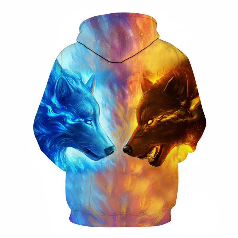 FIRE ICE WOLVES UNISEX HOODIE