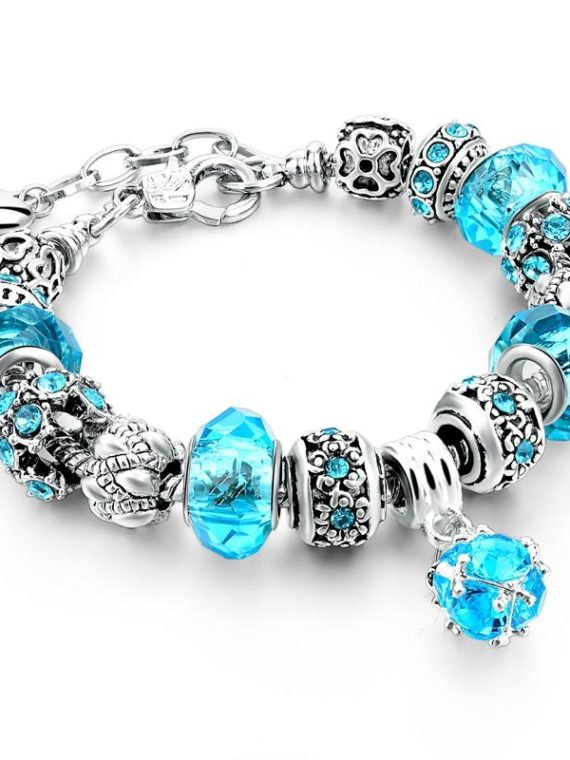 Zircon Crystal Gemstone Charm Bracelet