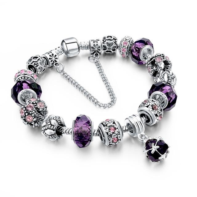 Alexandrite Crystal Gemstone Charm Bracelet