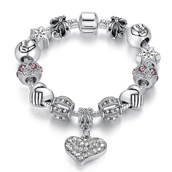 La Preciosa Silverplated Bead Charm Bracelet