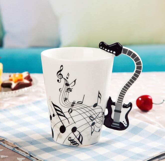 Novelty Guitar Ceramic Mug
