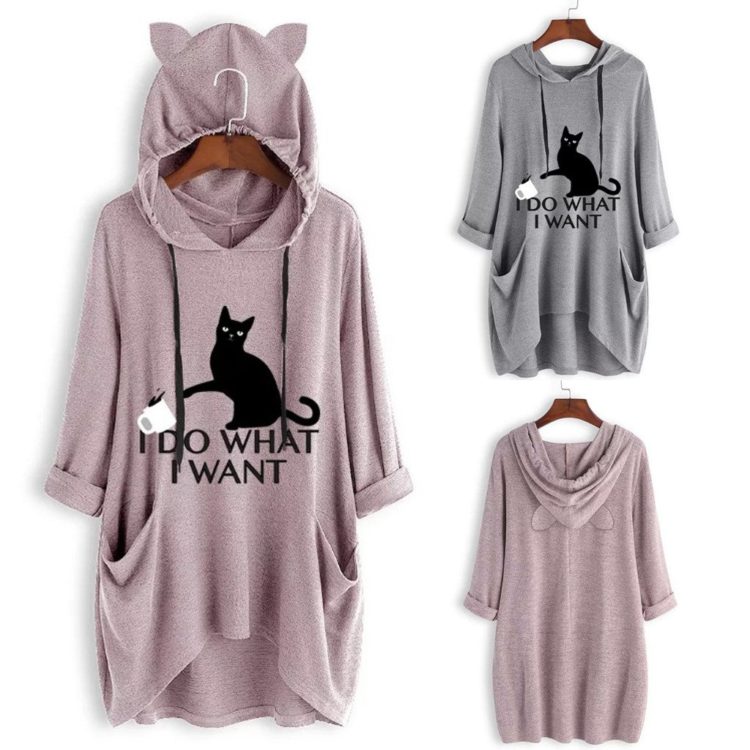I Do What I Want - Cat Hoodie