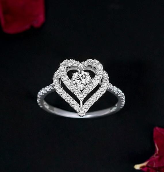 Beautiful Heart Dance Stone Ring
