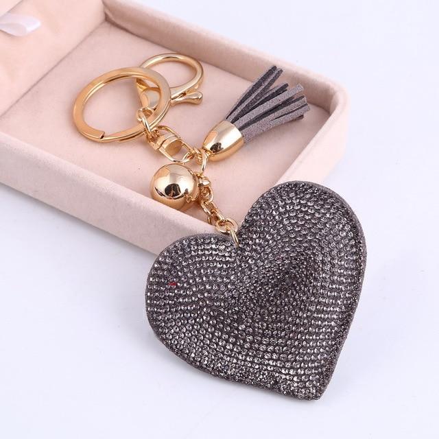 Cherry® leather heart keychain