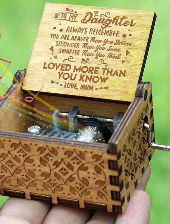 Mum To Daughter – You Are Loved More Than You Know – Engraved Music Box