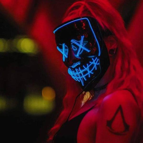 Halloween-Party & Rave LED Purge Mask