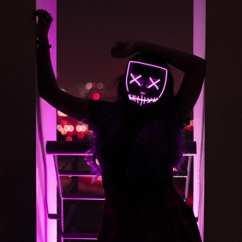 Halloween-Party & Rave LED Purge Mask