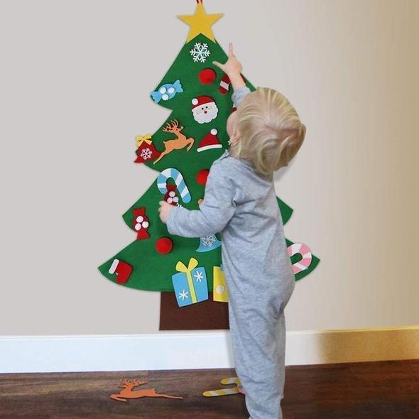 DIY felt christmas tree（Best Gift For Children.）