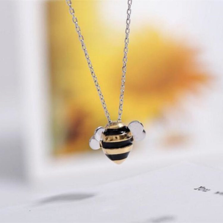 SILVER & GOLD BUMBLEBEE NECKLACE